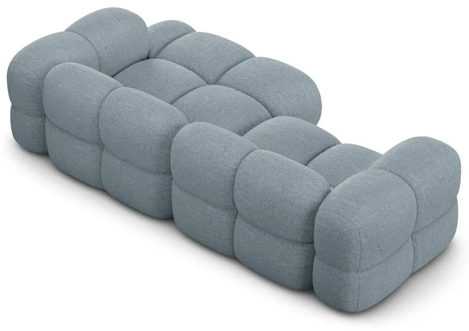 Világoskék sarokkanapé (jobb oldali-heverő résszel) Loretto – Cosmopolitan Design