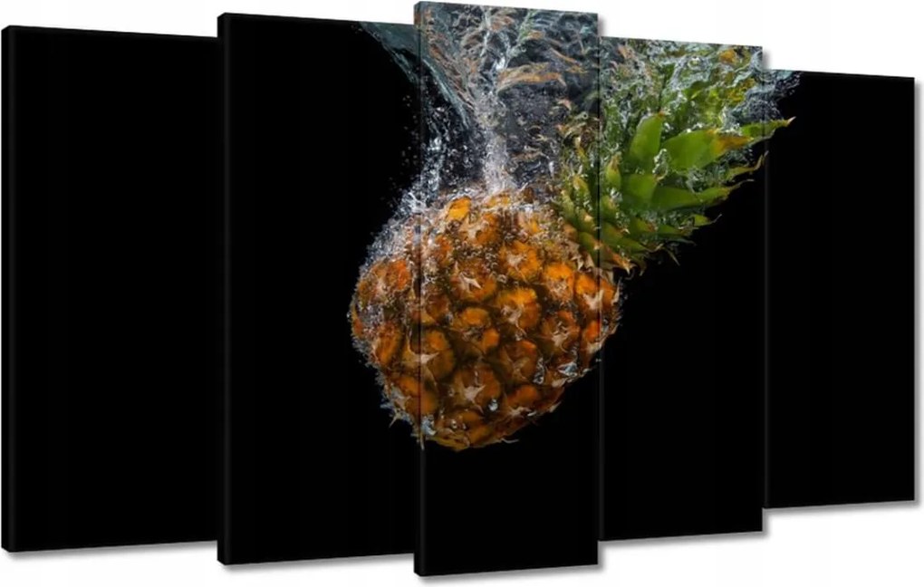 Vászonkép 100x60 Ananász a vízbe esik