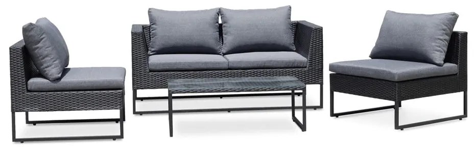 Diamond szürke mesterséges rattan kerti bútorszett - Bonami Essentials