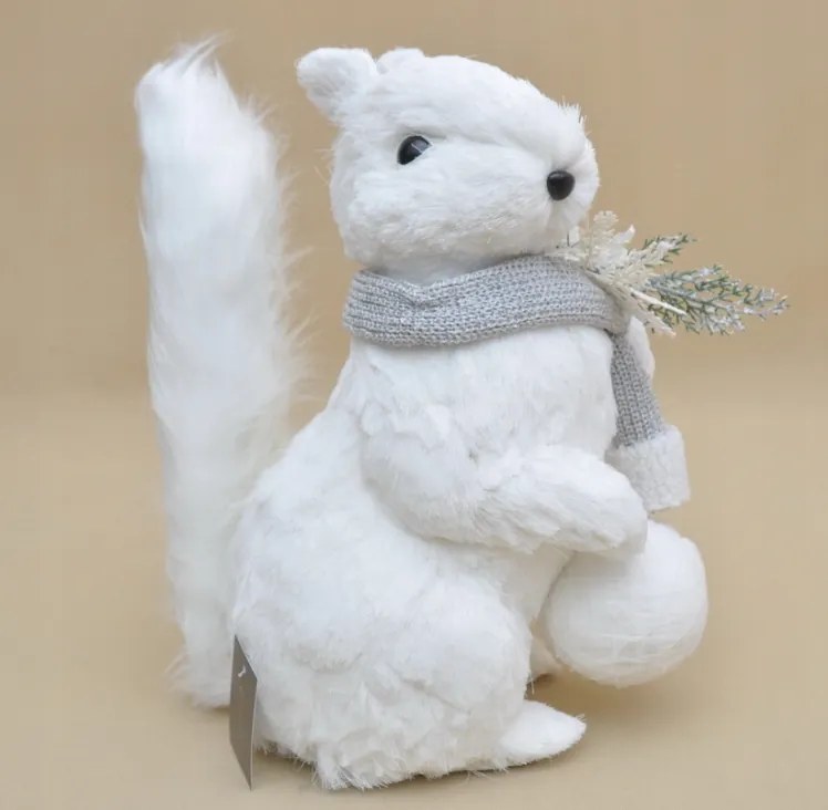 Mókus Fehér Szalma Karácsonyi figura havas karácsony