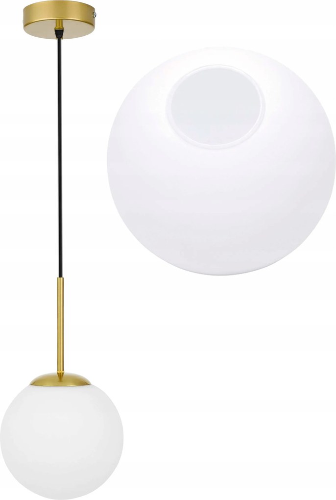 Függő Lámpa Túlnyúló Mennyezeti Csillár Arany Loft Üveg Lámpabúra Gömb E27