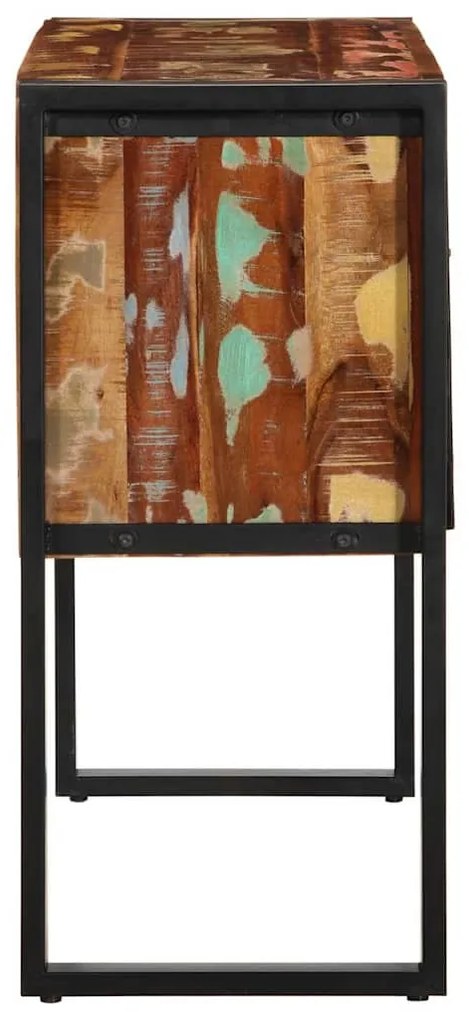 konzolszekrény többszínű 90x35x75 cm tömörfa újrahasznosított