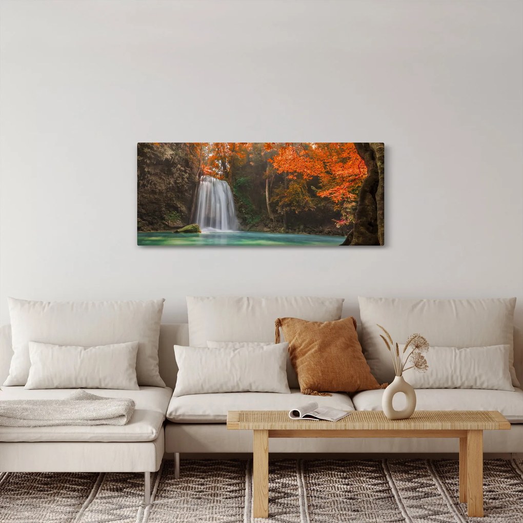 Kép - Vízesés Thaiföldön (120x50 cm)
