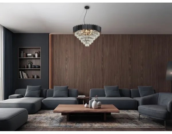 Brilagi - CARLOS kábeles csillár, 11× E14 foglalat, max. 40 W, 230 V, átmérő 80 cm