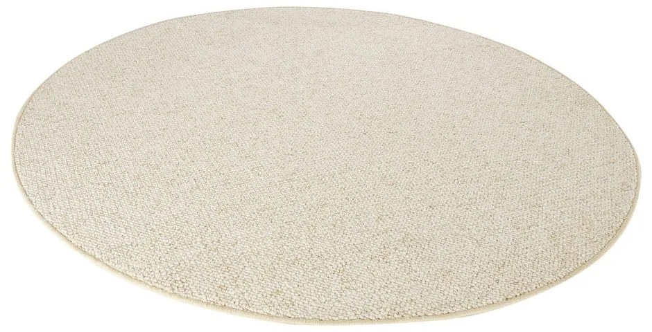 Krémszínű kerek szőnyeg ø 133 cm Wolly – BT Carpet