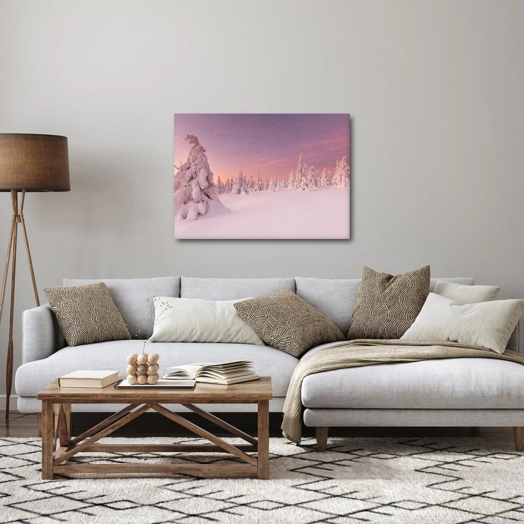 Kép - Fák a hótakaró alatt (70x50 cm)