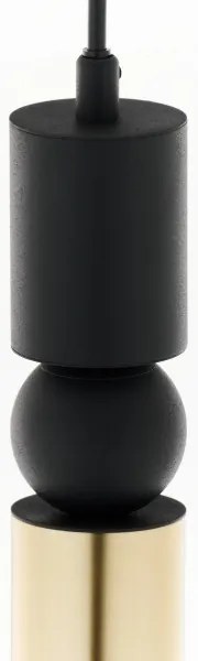 Jupiter 2006 - Csillár zsinóron ALAS 1xGU10/10W/230V arany/fekete