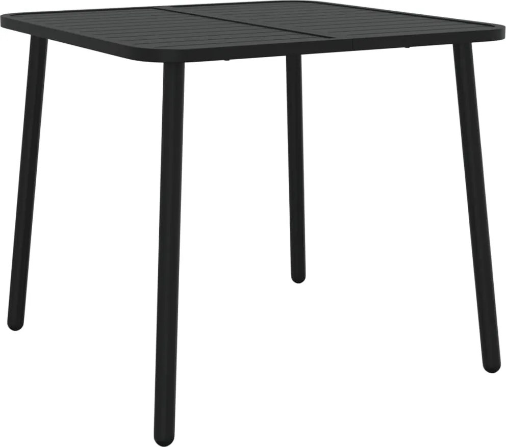 vidaXL antracitszürke acél kerti asztal 80 x 80 x 71 cm