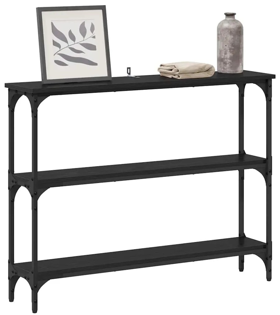Konzolasztal Musta tammi 100 x 22.5 x 75 cm Műgyanta fa és Fém