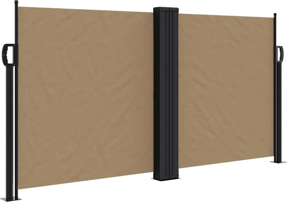 vidaXL tópszínű behúzható oldalsó napellenző 120 x 1200 cm