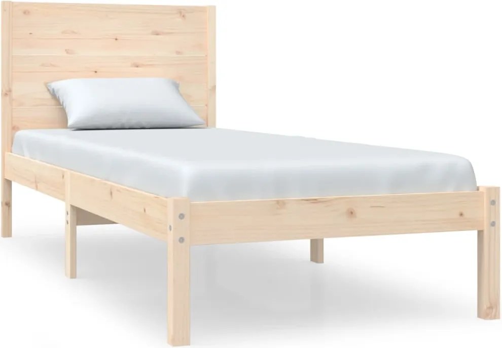 vidaXL Single tömör fa ágykeret 90 x 190 cm