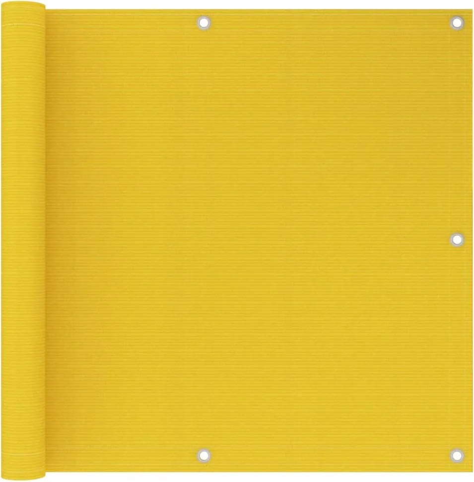 vidaXL sárga HDPE erkélytakaró 90 x 500 cm