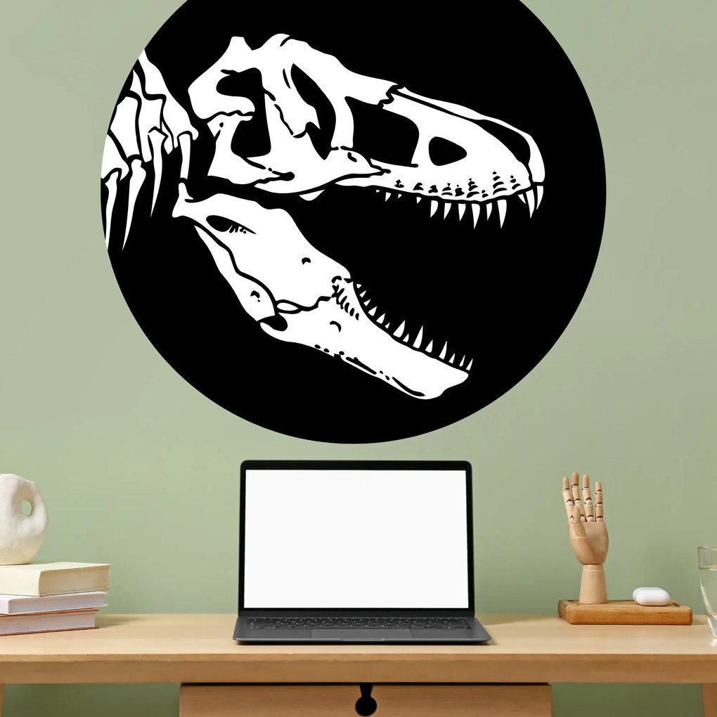 PIPPER. Kör alakú falmatrica "T-Rex csontváz" Méret: 100cm