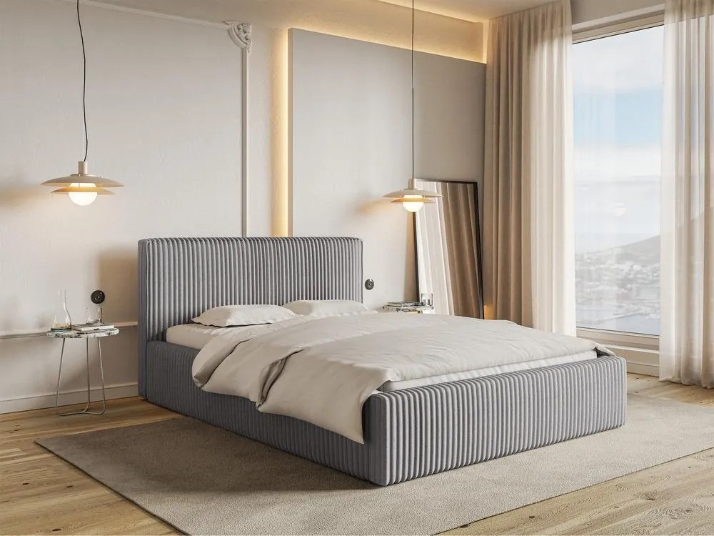 Franciaágy 180 cm Tulia 180 (világosszürke + fekete). Akció -19%. 1100270