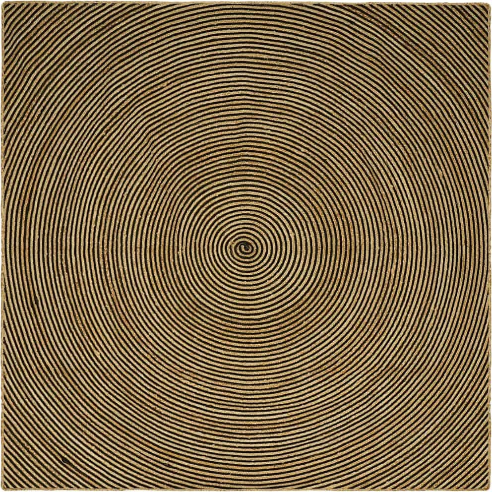 vidaXL Szőnyeg Természetes és fekete 200 x 200 cm Juta