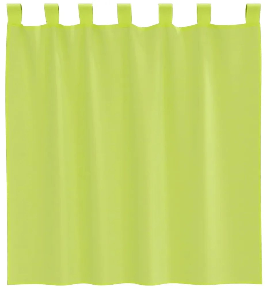 2 db almazöld fátyolfüggönyök fülecske tetejével 140x260 cm