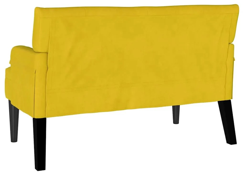 Chesterfield Pad Sárga 112 x 65,5 x 75 cm Bársony