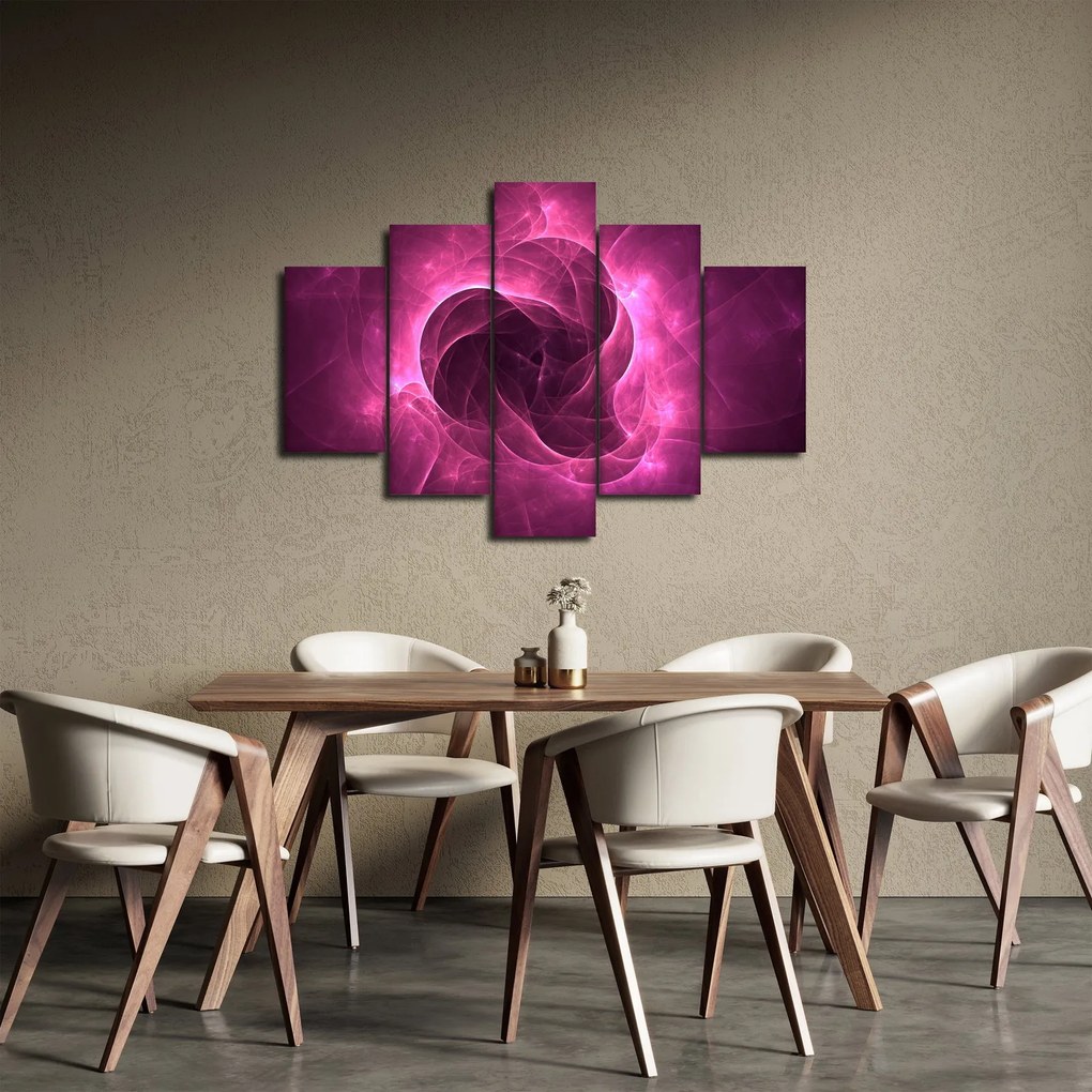 Modern rózsaszín absztrakció képe (150x105 cm)