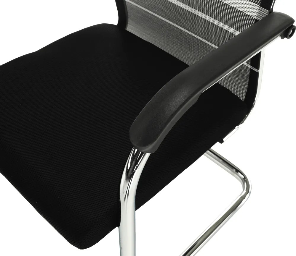 Tárgyalószék, szürke/fekete/ezüst, ESIN