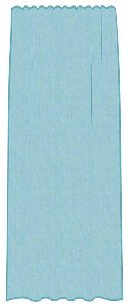 2 db türkizkék fátyolfüggönyök hurokkal 140x245 cm