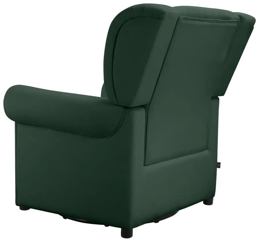 Zöld bársony chesterfield-hinta fotel Lillyse – Støraa