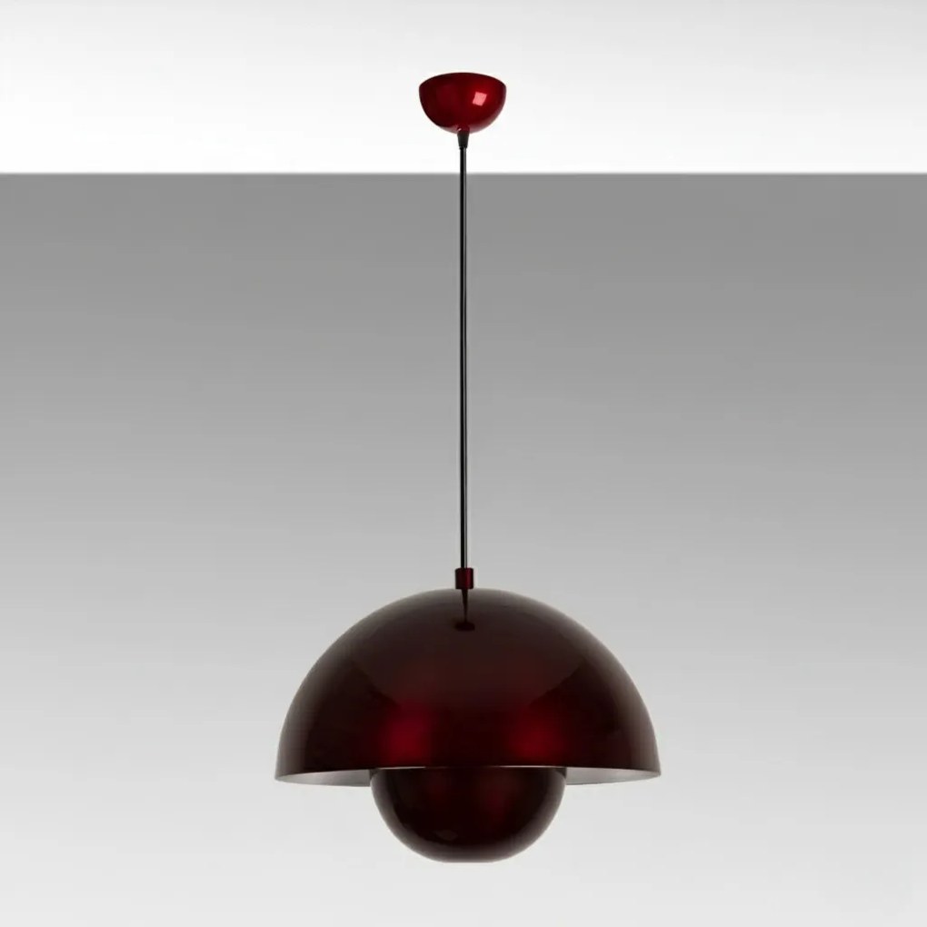 Eylul 15680-30-B bordó fém függőlámpa, Ø30 cm