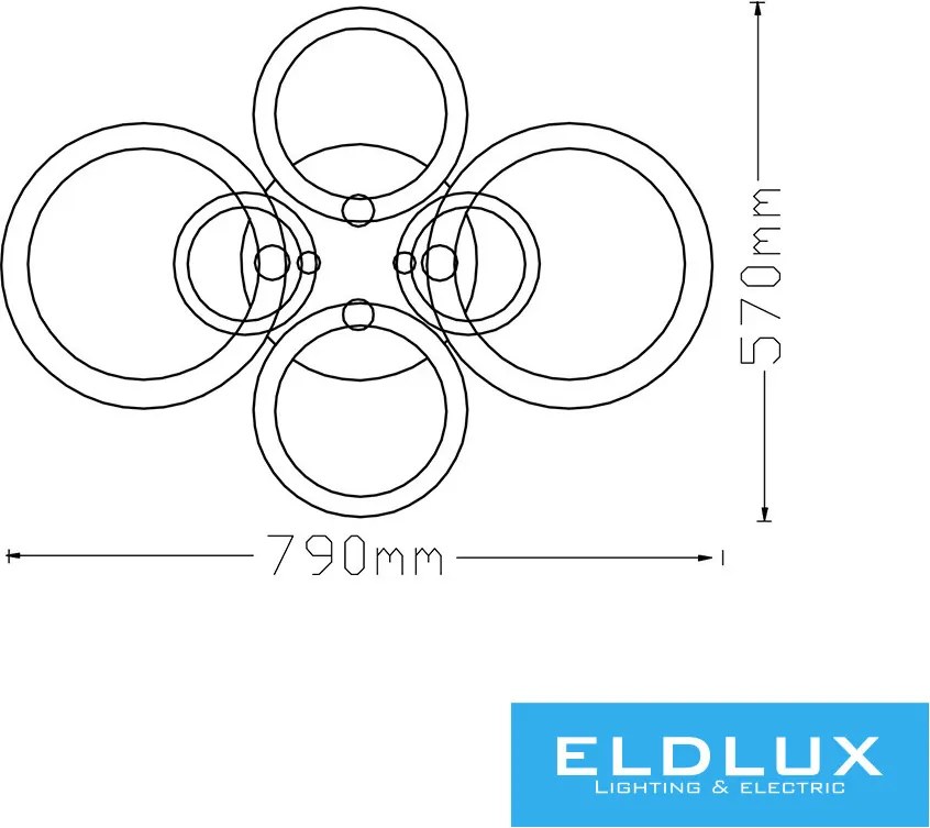 ELDLUX C08-3C Modern LED Mennyezeti Lámpa IP20