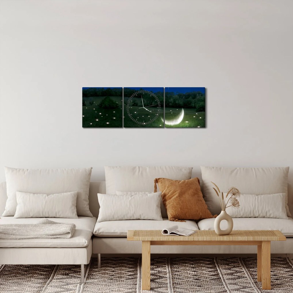 Kép - zuhanó égbolt (órával) (90x30 cm)