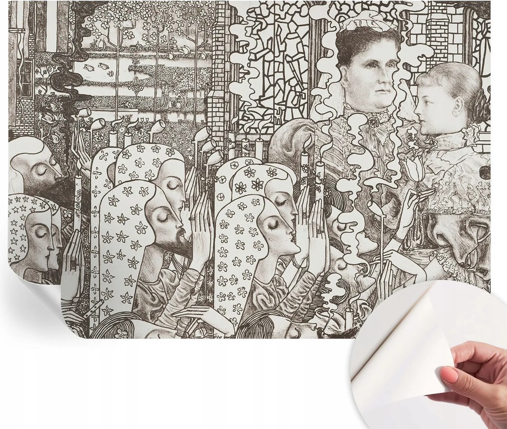 Dekoratív öntapadós fotótapéta Hálószobába Virágos portrék 312x219