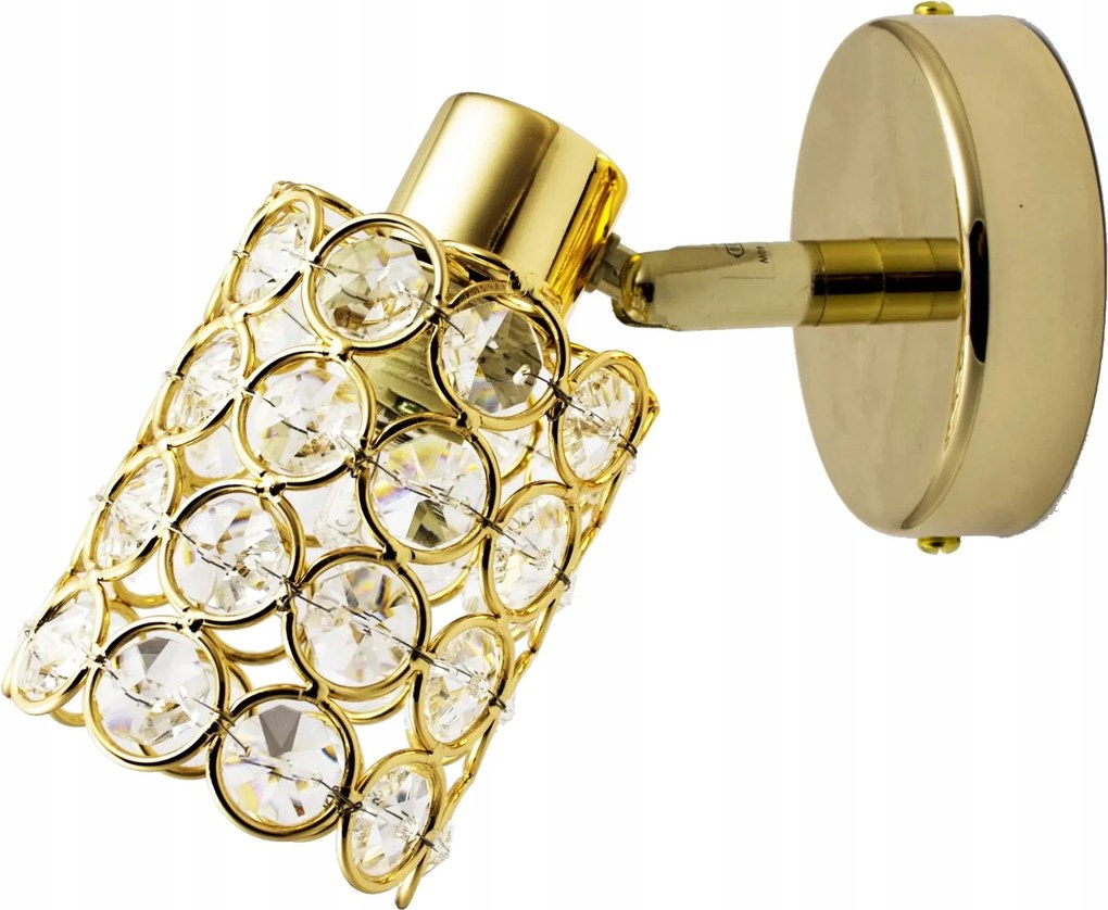 Fali lámpa Candellux York sárgaréz G9 40W kristály dekoráció