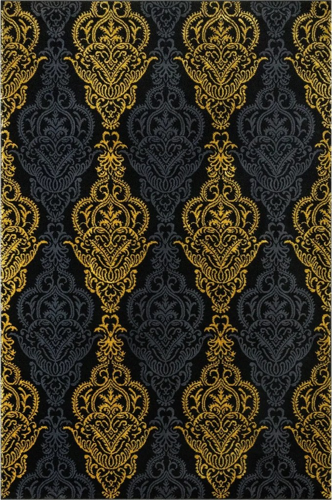 180x270 cm Elegáns Szőnyeg Festival Fekete Arany