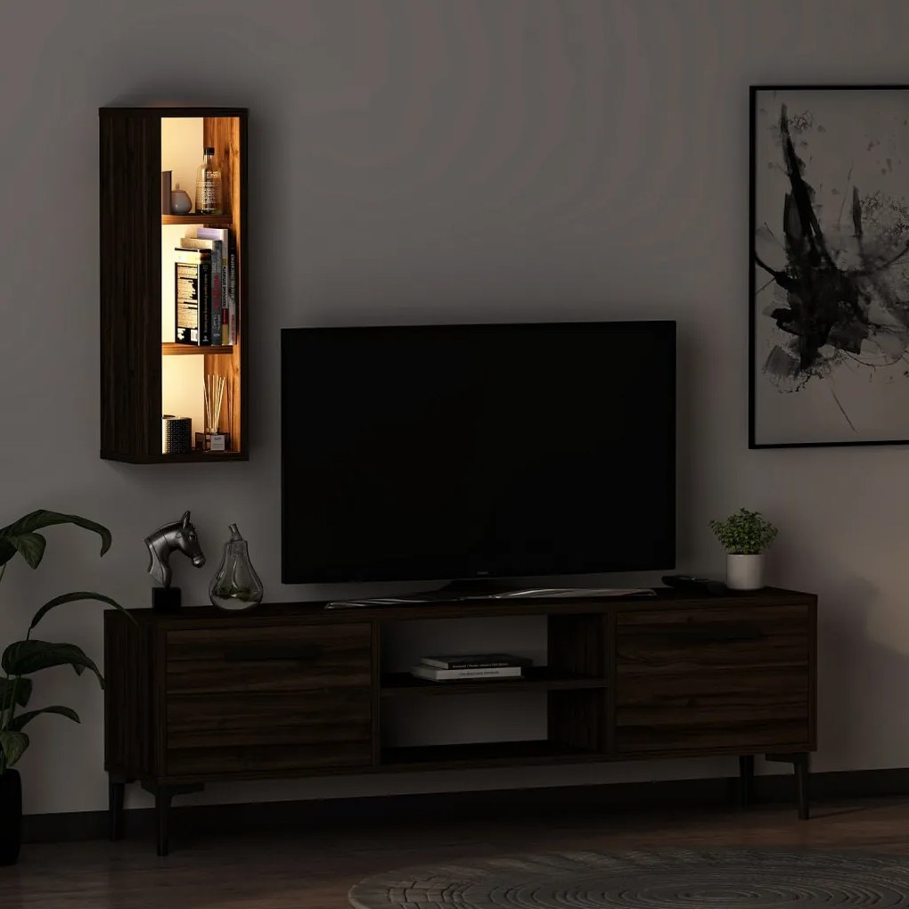 Bien TV-állvány, dió, 150 cm