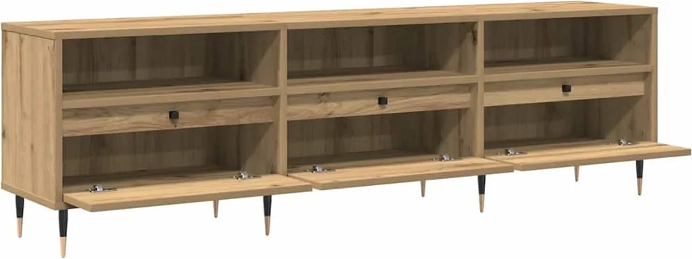 vidaXL TV szekrény Artisan tölgy 150 x 30 x 45 cm Faanyag