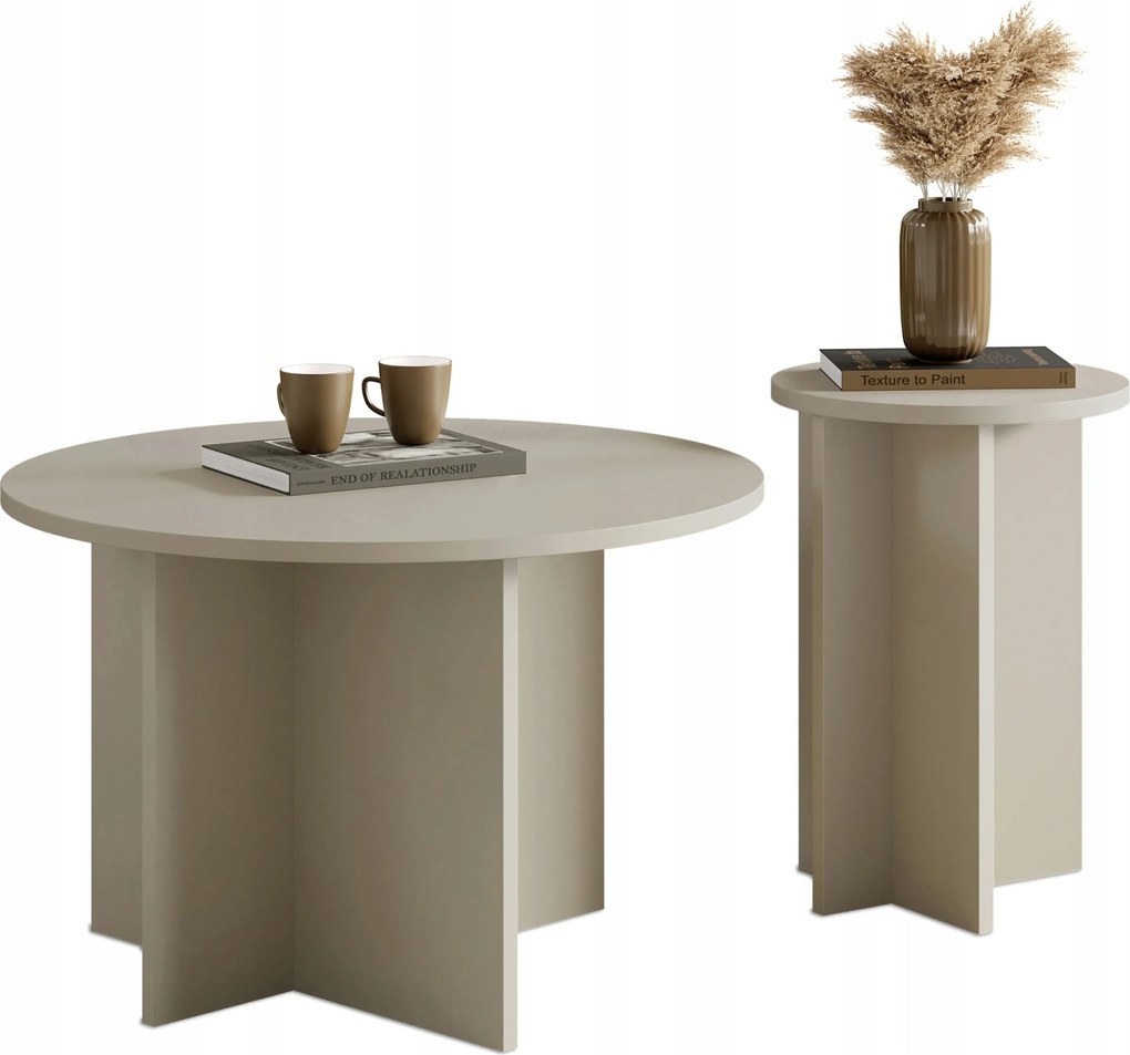 Két Asztal Szett Nappaliba Kasmír Tavo 70/35CM