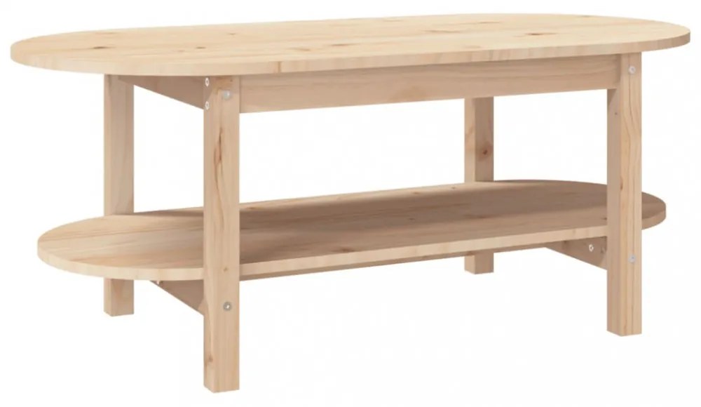 tömör fenyőfa dohányzóasztal 110 x 55 x 45 cm