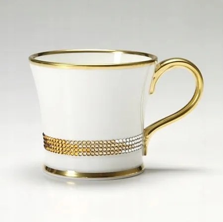 Prouna Kávéscsésze Swarovski kristályokkal díszítve 250 ml Arany