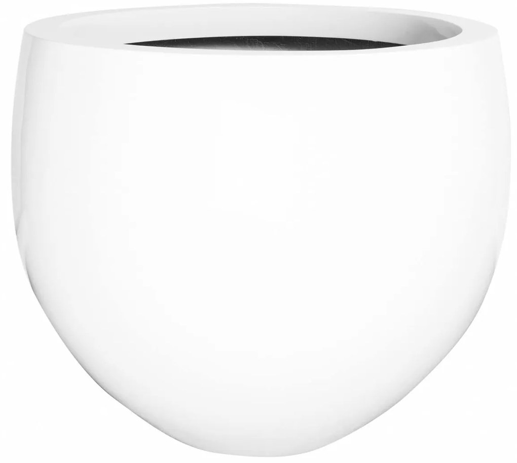 Jumbo Orb virágcserép, fényes fehér, többféle méretben - Pottery Pots méret: S - h. 73 cm, ⌀ 87 cm