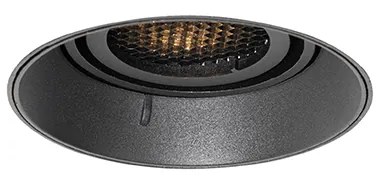 6 darabos modern süllyesztett spotlámpa készlet fekete GU10 kerek keret nélküli - Oneon Honey