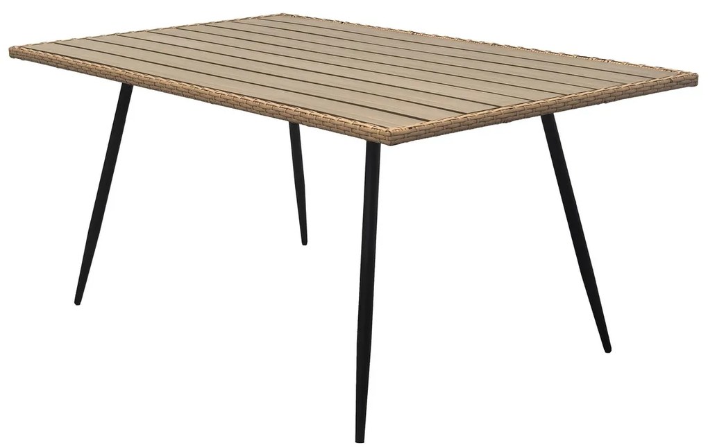 Autronic Kerti asztal, fém, polywood, barnaAZ-F1407 NAT