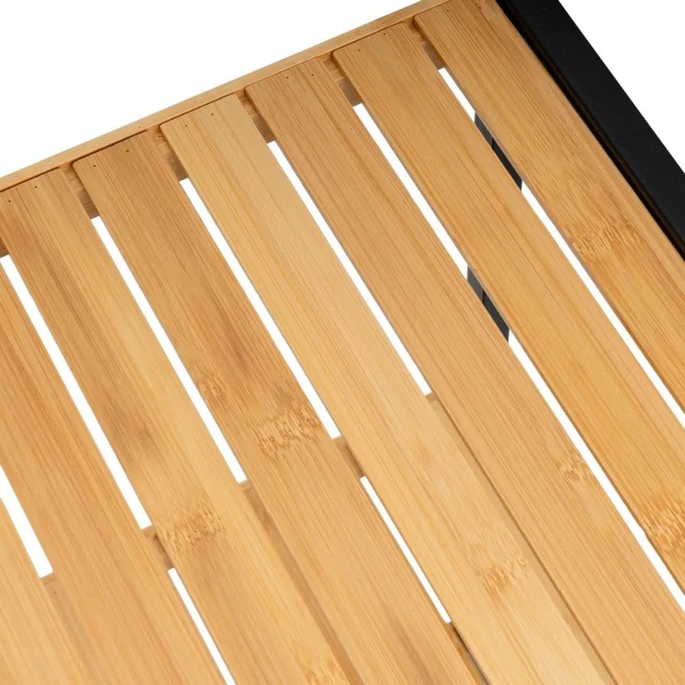 Fekete-natúr színű bambusz polcos állvány 30x70 cm – Casa Selección