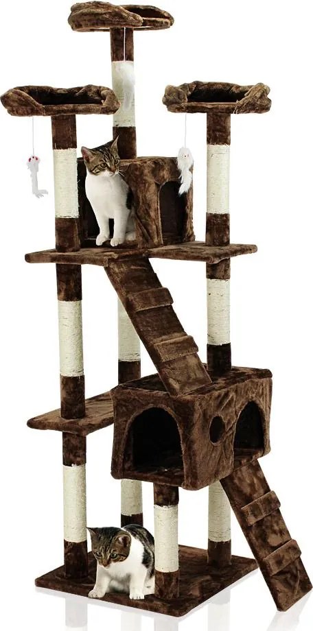 Kaparófa macskáknak Hawaj 170 cm sötétbarna