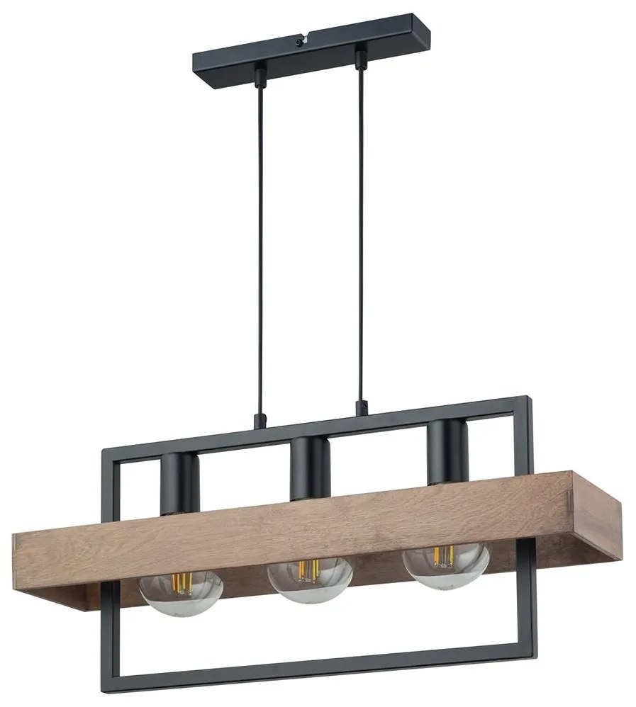 Csillár zsinóron ROBIN 3xE27/60W/230V fa