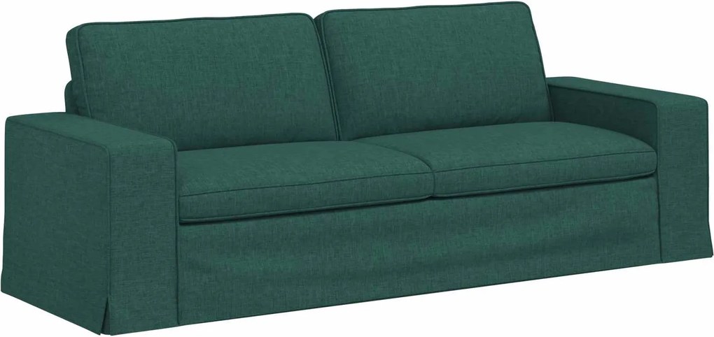 vidaXL Kanapé Sötétzöld 222 x 80 x 82 cm szövet