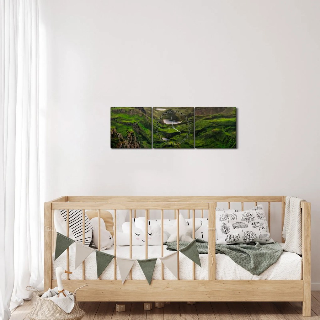 Kép - Quiraing, Skócia (órával) (90x30 cm)