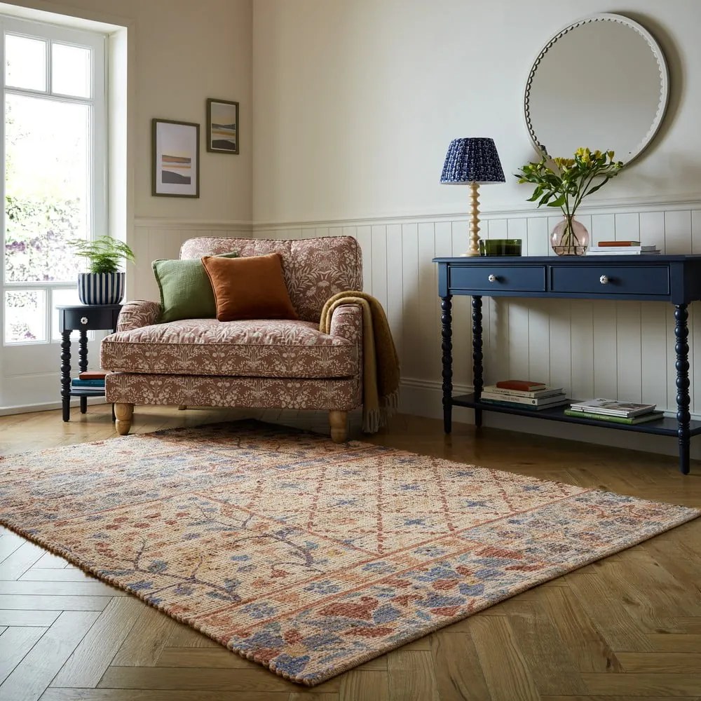 Natúr színű kézi szövésű jutakeverék szőnyeg 80x150 cm Taylor Patchwork – Flair Rugs