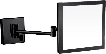 AREZZO design LED kozmetikai tükör szögletes, 5x nagyítással, fekete