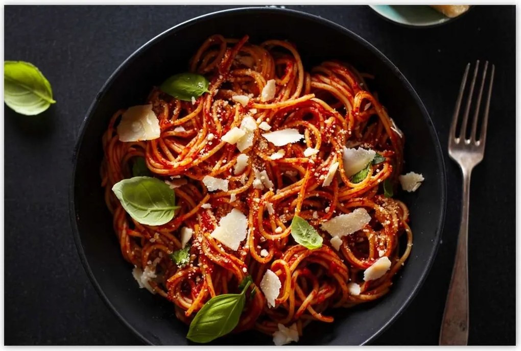 Poszterek 120x80 Spagetti Sajt Bazsalikom