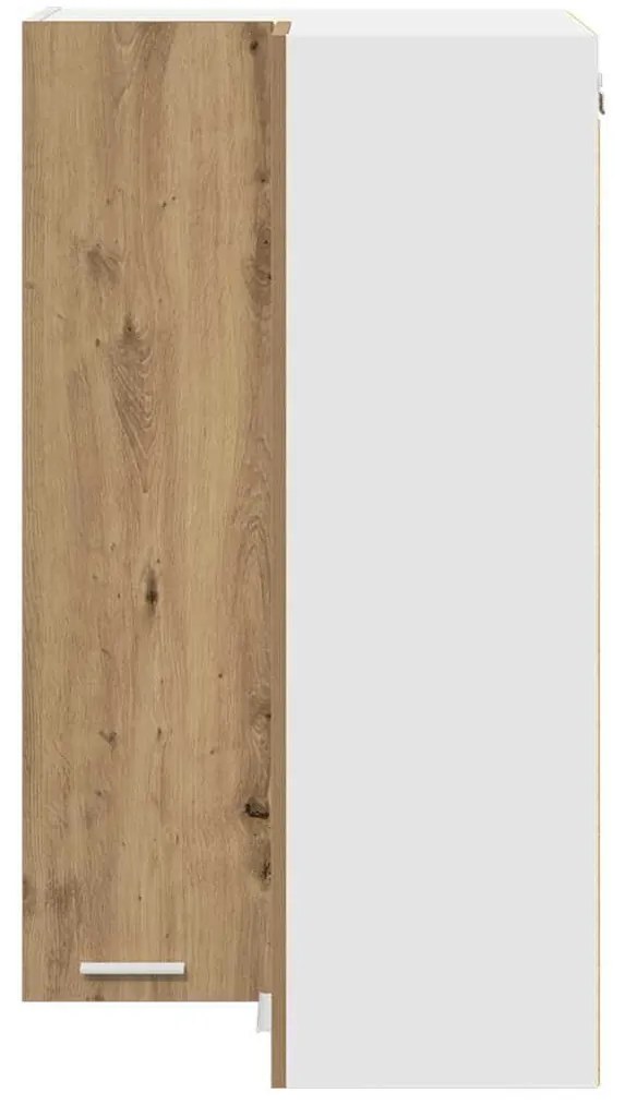 Függő szekrény Riga Artisan tölgy és fehér 57 x 57 x 100 cm