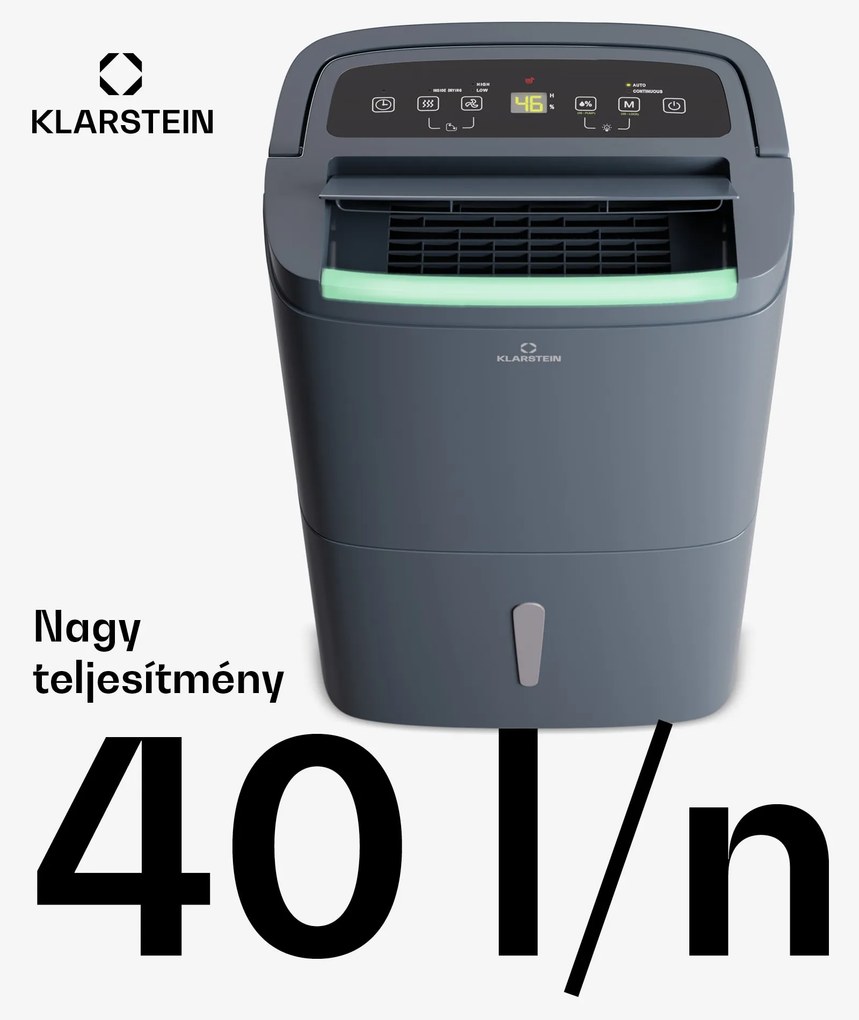 Klarstein DryFy Connect 40 Smart, Párátlanító, WiFi, Kompresszor, 40l/d, 35-45 m²