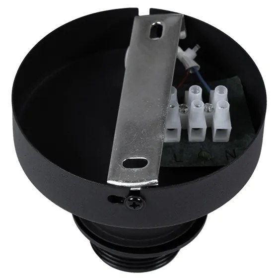 Keleti fali lámpa fekete természetes bambusszal - Pua